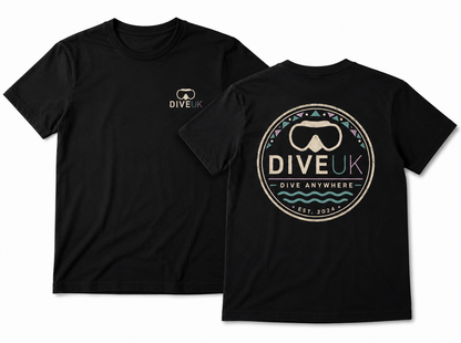 PRE- ORDER DiveUK “Dive Anywhere” Premium Tee. Ships 1-2 weeks