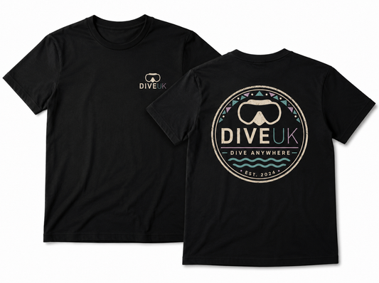 PRE- ORDER DiveUK “Dive Anywhere” Premium Tee. Ships 1-2 weeks