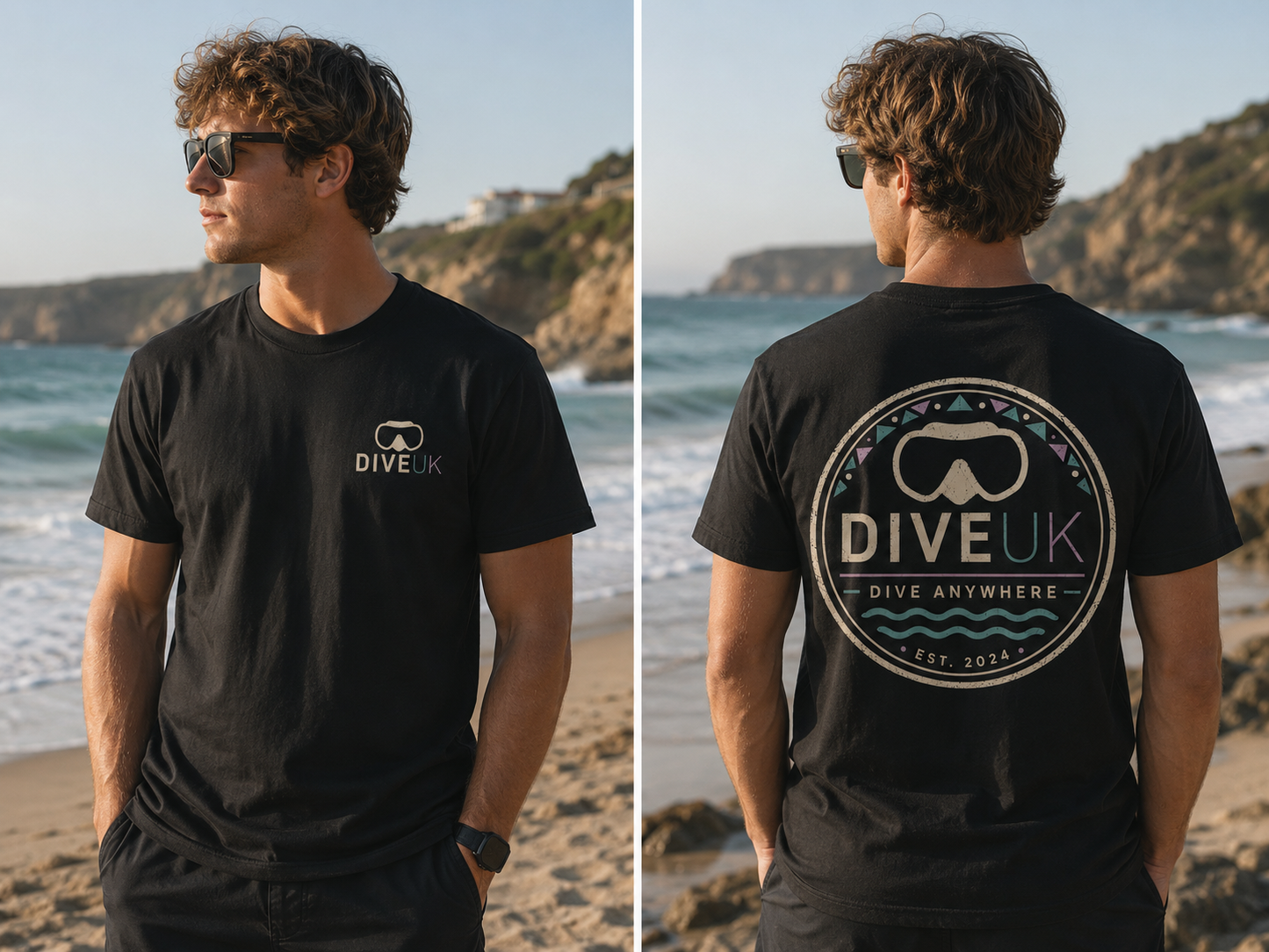 PRE- ORDER DiveUK “Dive Anywhere” Premium Tee. Ships 1-2 weeks