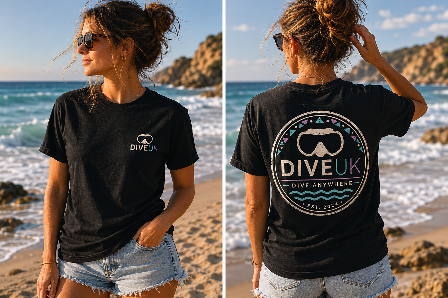 PRE- ORDER DiveUK “Dive Anywhere” Premium Tee. Ships 1-2 weeks